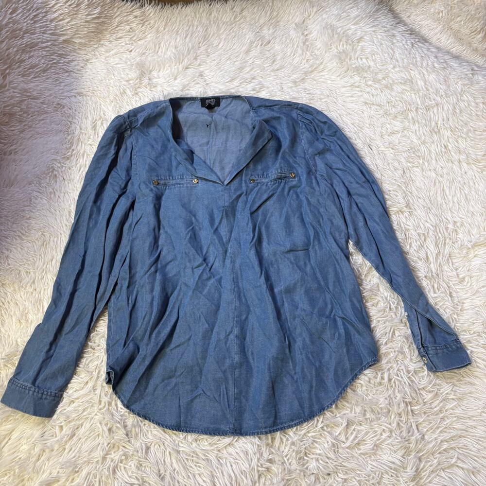 Jones New York signature blue pullover long sleeve large